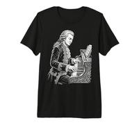 Wolfgang Amadeus Mozart Compossier Pianiste T-Shirt Haut de Gamme
