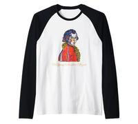 Wolfgang Amadeus Mozart Portrait Vintage dessiné à la Main Manche Raglan