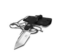 Wolfgangs ACUS Neck Knife Messer - inklusive Kydex Scheide und Kugel Halskette zum umhängen - Mini Survival Outdoor Messer für verstecktes tragen (Acus - Silber)