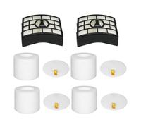 Wolfish Lot de 2 filtres HEPA + 4 filtres en mousse pour aspirateur Shark Rotator APEX DuoClean NV650, NV651, NV652, NV750, NV751, NV752, NV753, AX950, AX951, filtre de rechange XFF650 et XHF650