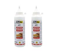 Wolfix Colle a Bois Extra Forte 2 pièces 500g D3 PVA Super Glue - Résistante à l'Eau et à Séchage Rapide - Colle à Bois PVA, de montage - Convient pour le bois, les panneaux de fibres dures, le MDF