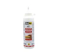 Wolfix Colle a Bois Extra Forte 500g D3 PVA Super Glue - Résistante à l'Eau et à Séchage Rapide - Colle à Bois PVA, de montage - Convient pour le bois, les panneaux de fibres dures, le film, le MDF