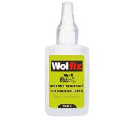 Wolfix Colle Cyanoacrylate Super Glue Extra Forte 100g - Forte Tout Support - Néoprène Rapide et Professionnelle - Pour Bois, Métaux, Plastique, Verre, Cuir