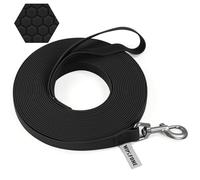 Wolfone 6 m Noir Laisse pour Chien | Imperméable, Longue Laisse avec poignée antidérapante, Robuste, Pour les activités de Plein air