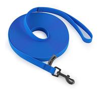 Wolfone Laisse de Dressage imperméable pour Chien, Durable, Facile d'entretien, adaptée pour Le Rappel, la Natation, Le Camping, la Plage, la Chasse, la Marche - Bleu - 6 m