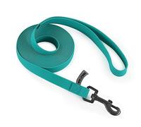 Wolfone Laisse de Dressage pour Chien Vert émeraude 1,5m | Imperméable, Robuste, Résistante à la Saleté et aux Odeurs, Pour Petit, Moyen et Grand Chien