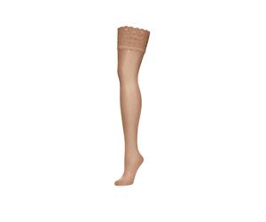 WOLFORD Bas Satin Touch 20 Stay-Up (gobi) beige | S