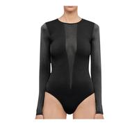 Wolford - Body à Manches Longues sans Coutures et Col Rond - Femme - Tops - Noir - Taille: 40 FR