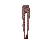 WOLFORD Collant de mode MERMAID NET Midnight Red rouge foncé | L