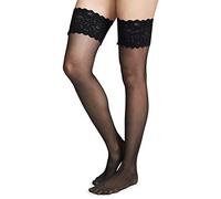 Wolford Satin Touch Stay-Up Collants, 20 deniers, Noir (Black 7005), L Femme