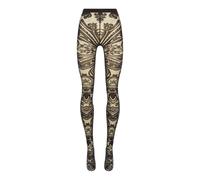 Wolford - Collants Noirs Tattoo Print Sheer - Femme - Sous-vêtements - Noir - Taille: 38 FR
