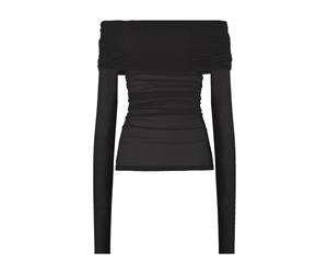Wolford, Femme, Tops, Noir, Taille: 42 FR Sheer Drape Top Manches Longues