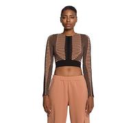Wolford Haut fendu gainant à manches longues pour femmes, Caramel/noir, Taille M