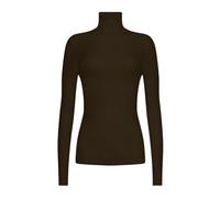 Wolford - Merino Fine Rib Top Manches Longues - Femme - Pulls - Brun - Taille: 38 FR
