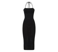 Wolford - Robe Midi Dos Nu à Col Halter - Femme - Robes - Noir - Taille: 38 FR