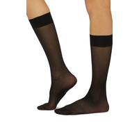Wolford Satin Touch 20 Knee-Highs Chaussettes Montantes, 20 DEN, Noir, M Femme