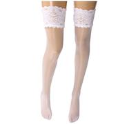 Wolford Satin Touch 20 Stay-Up Cuisses, 20 DEN, Multicolore (Blanc), S Femme