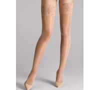Wolford Stay-Up Satin Touch 20 Bas Transparente sans Motif 20 DEN