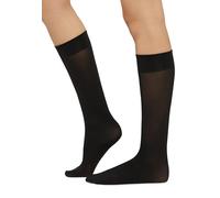 Wolford Velvet de Luxe 50 Knee-Highs Chaussettes Montantes, 50 DEN, Noir (Black 7005), M Femme
