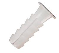 Wolfpack 13050089 Lot de 25 chevilles en plastique Blanc 5 mm