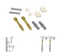 WOLFPACK 13070115 Kit Fixation SANITAIRE Wc Horizontale 5 X 70 2 Pièces ()