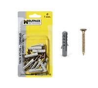 WOLFPACK 13131540 Blister Nylon Tirefond Cheville 8 mm 5 Pièces ()