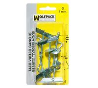 Wolfpack 13132220 Pack de 2 chevilles de renversement avec crochet (M6)