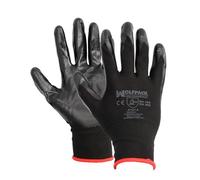 WOLFPACK 15032004 Ligne Professionnelle Gants Nitrile/Nylon imprégné 20,3 cm, Cranberry, S