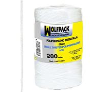 Wolfpack 16010130 Corde tressée en polypropylène Blanc Rouleau de 200 m