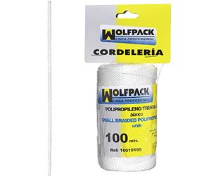 Wolfpack 16010195 Corde tressée en polypropylène Blanc 100 m