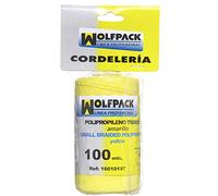 Wolfpack 16010197 Corde tressée en polypropylène Jaune 100 m