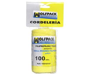 Wolfpack 16010197 Corde tressée en polypropylène Jaune 100 m