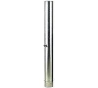WOLFPACK 22010075 - Tube de chaudière ou foyer galvanisé de 100 mm avec clé