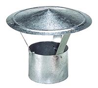 Chapeau galvanisé pour poêle de 130 mm.