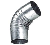 Wolfpack 22010126 Coude galvanisé pour poêle 130 mm 45° Noir