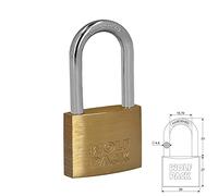 WOLFPACK 3100970 Cadenas en Laiton à Arc Long 30 mm, Cranberry