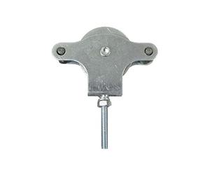 Wolfpack 5120501 Poulie pour corde à linge galvanisée 40 mm Galet avec vis Gris