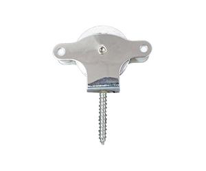 Wolfpack 5121605 - Poulie corde à linge inox 40 mm Roue métallique avec tirefond, couleur gris