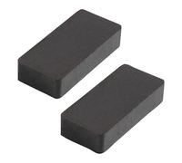 WOLFPACK 5411130 Aimant ferrite rectangulaire 45 x 20 x 8 mm (Blister 2 Pièces) Cranberry