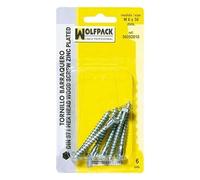 Wolfpack 6092060 Lot de vis tire-fond Barraquero Din571 8 x 50 (6 pièces)
