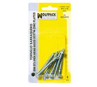 WOLFPACK 6092090 Blister Barraquero Din571 Tirefond (5 X 80 8 Pièces)