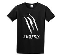 Wolfpack A Wolf Claw Mark Harajuku Cool Graphic Unisex 100% Cotton Short-Sleeve T-Shirts Black XXL