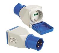 Wolfpack Cetac-schuko Adaptateur industriel simple 2p avec rabat