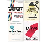 Wolfpack (couverture rigide), Deep Work, Mindset, Drive Daniel Pink, ensemble de 4 livres