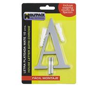 WOLFPACK ligne professionnelle 5320200 lettre métal à argent 10 cm avec vis cachée (Blister 1 pièce), argent mat
