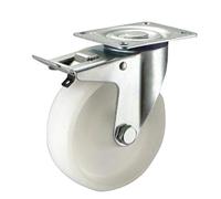 WOLFPACK LINEA PROFESIONAL 11110810 Roue industrielle nylon plaque avec frein 100 mm