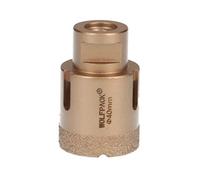 WOLFPACK LINEA PROFESIONAL 9112150 Couronne Diamant pour meuleuse Ø 40 mm. Raccord fileté M14. Coupe sèche, Couleur Canneberge