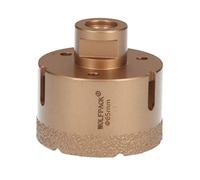 WOLFPACK LINEA PROFESIONAL 9112165 Couronne Diamant pour meuleuse Ø 65 mm. Raccord fileté M14. Coupe sèche, Couleur Canneberge