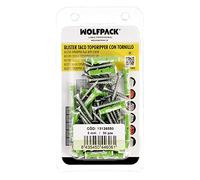 WOLFPACK LINEA PROFESIONAL - Blister Chevilles Topgripper bi-matière avec vis Ø 5 mm. 50 pièces Cheville d'ancrage Universelle, Cheville béton, Cheville Cloche,