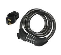 WOLFPACK LINEA PROFESIONAL Câble de vélo en spirale avec combinaison, 12 mm x 120 cm.